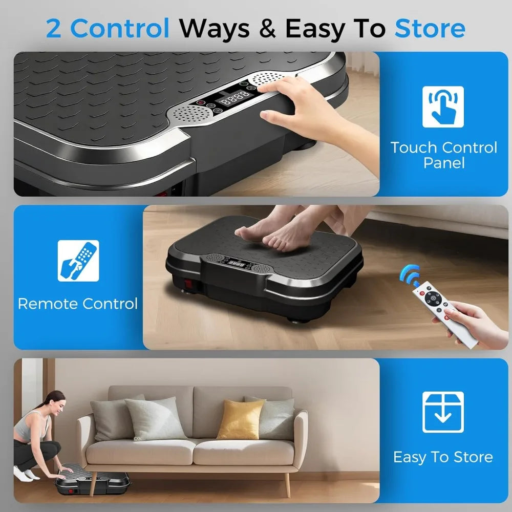 AoraPulse Vibration Plate Exercise Machine, Vibration Plate for Lymphatic Drainage Weight Loss
