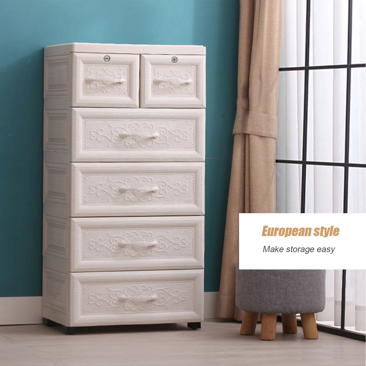 Organizer Unit Storage Cabinet Closet Drawers for Bedrooms Living Rooms Kitchens Offices