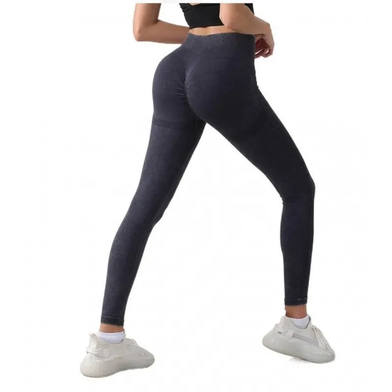 Women Seamless High Waist Yoga Leggings Tummy Control Breathable