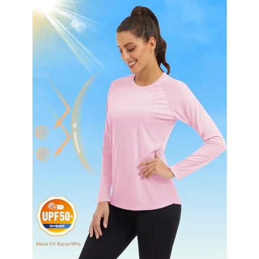 MAGCOMSEN Women's UPF 50+ Long Sleeve Shirt for Outdoors