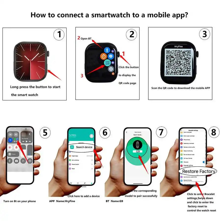 Odelettevcy Smartwatch Wireless Calling And Message Reminders