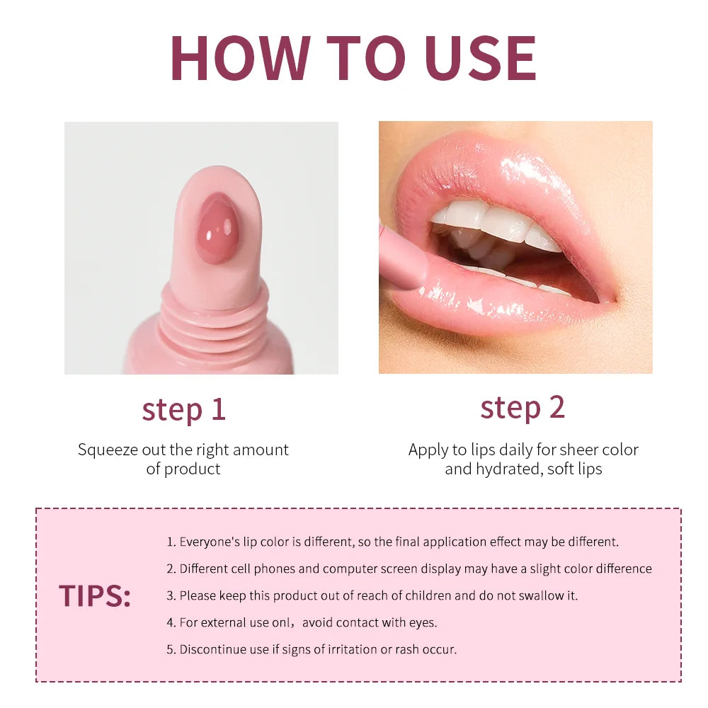 Lakerain Lip Balm Gel Texture Fragrance Free Tint Moisturizing Lasting
