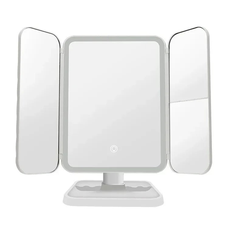 Trifold Makeup Mirror LED Lights Dorm Dressing Mirror Beauty Light Up Your Fill Light With Smart Complementary Makeup Mirror Tri
