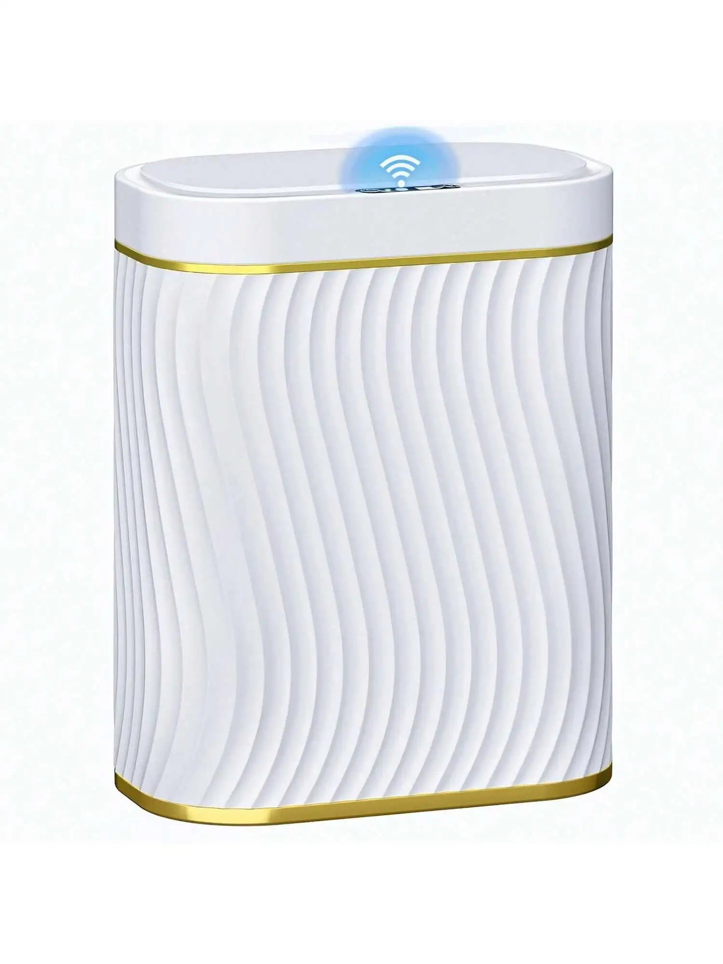 Smart Motion Sensor Trash Can, 2.6 Gallon Small Touchless Pop-Up Bin, Space Saving Waste Basket for Bathroom, Kitchen, Dorm & Bedroom, White