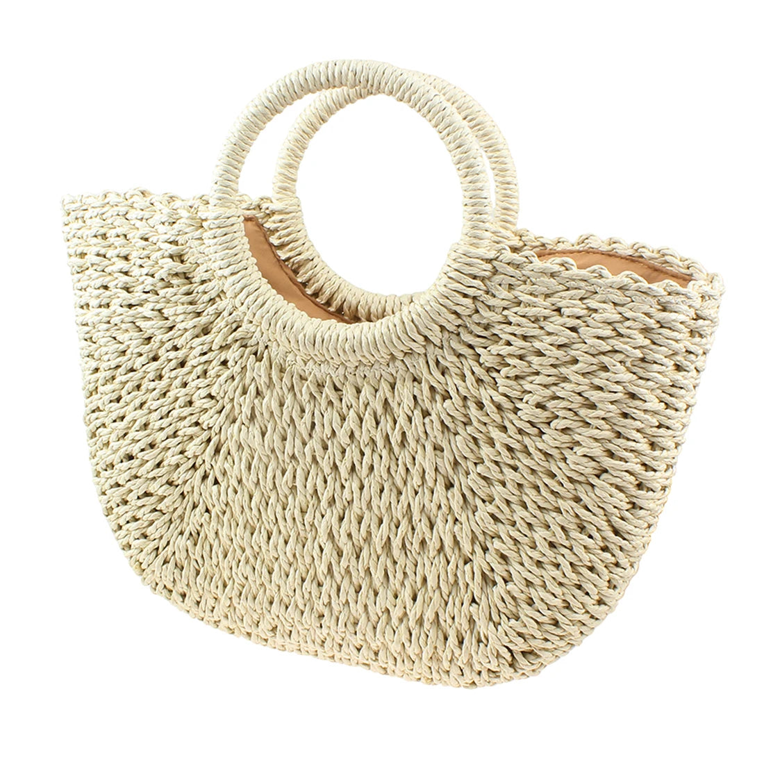 Women Straw Weave Beach Bag Large Capacity Rattan Tote