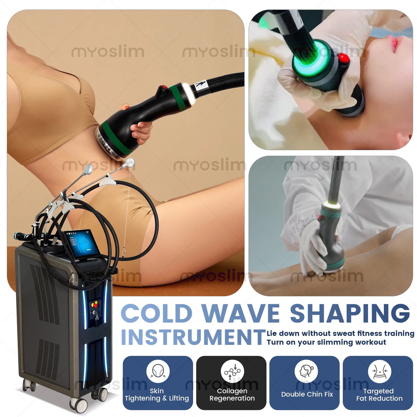 MYOSLIM Pro 3 Handles Microwave Fat Reduction Double Chin