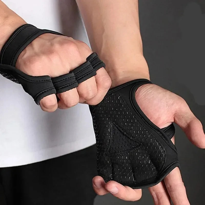 Unisex Weightlifting Gloves Non Slip Half Finger Wrist Support