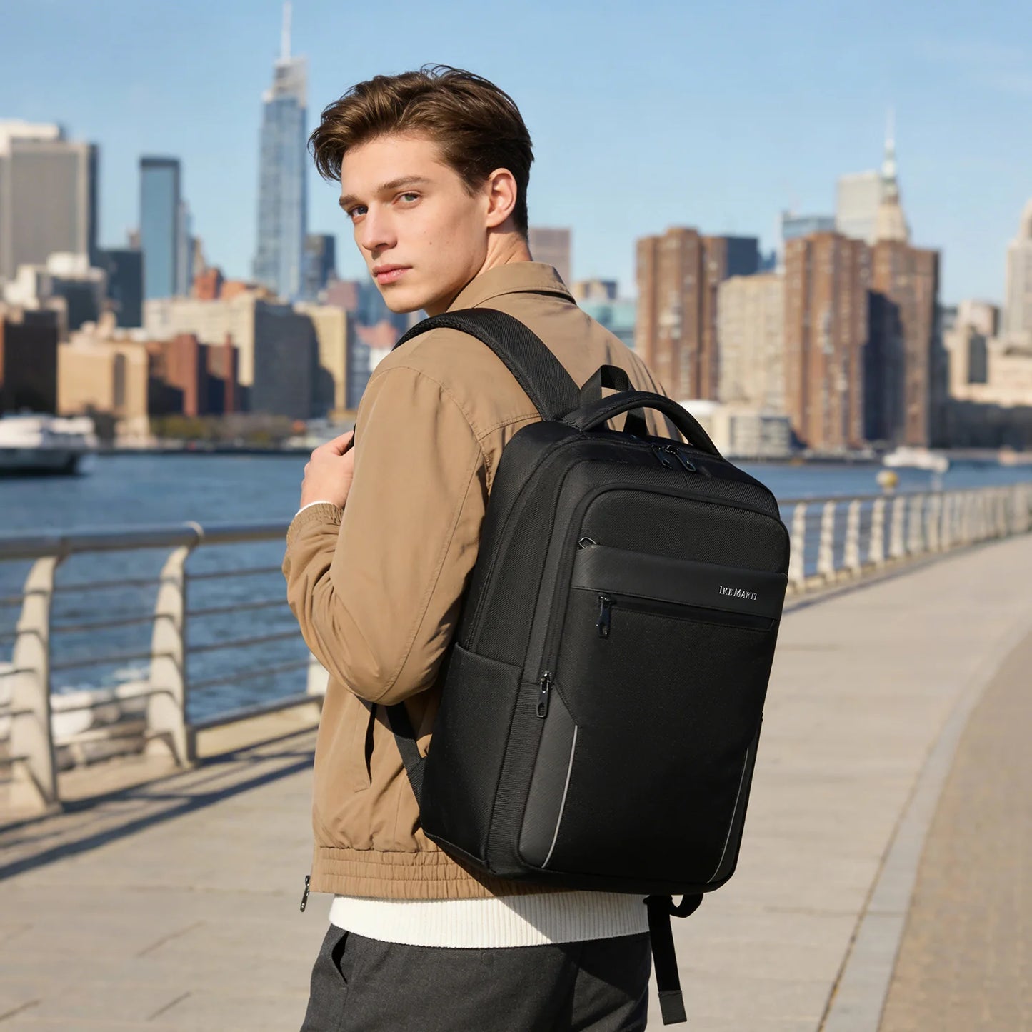 Durable Nylon Laptop Backpack for Unisex Business Commute