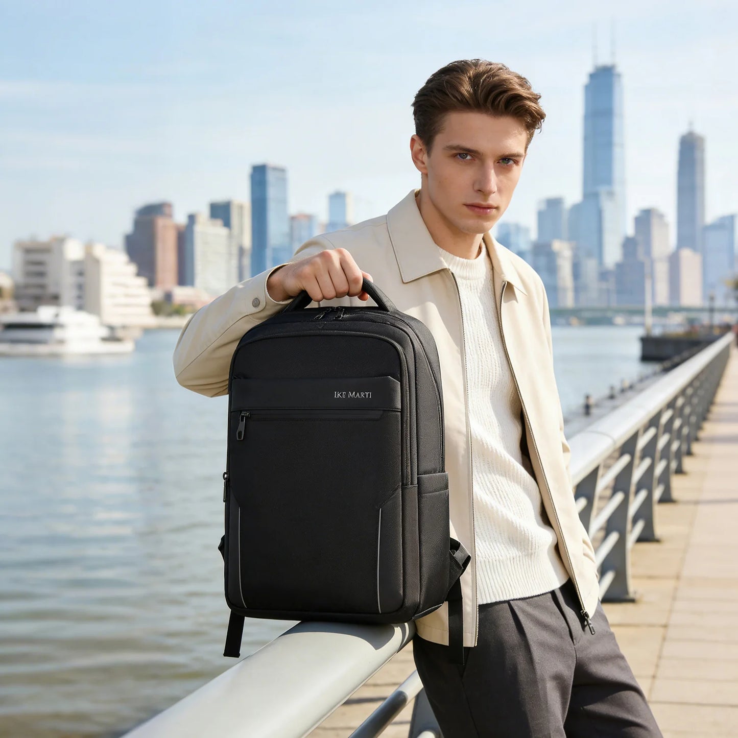 Durable Nylon Laptop Backpack for Unisex Business Commute