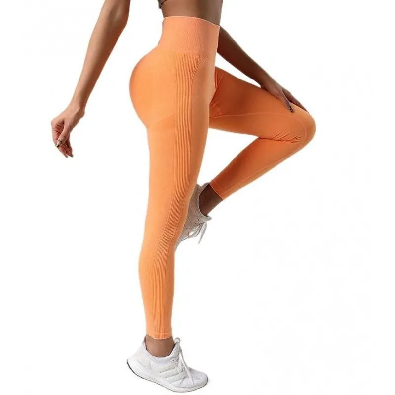 Women Seamless High Waist Yoga Leggings Tummy Control Breathable