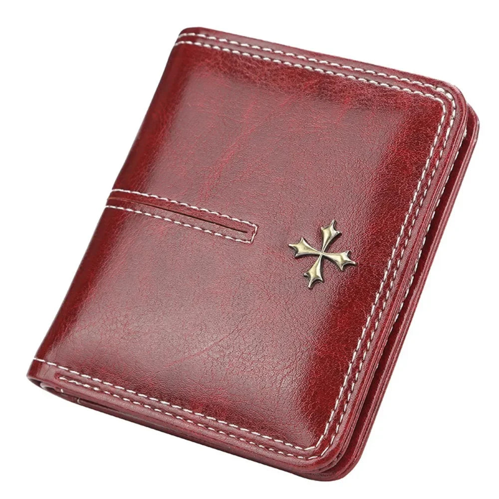 Zipper Mini Womens Wallet PU Leather Card Holder Coin Purse