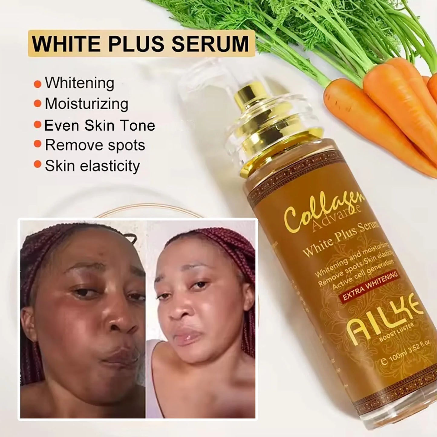 AILKE Collagen 5 in 1 Skin Care Kit, Restore Skin Elasticity, Smooth Skin, Brighten, Even Skin Tone, For Face And Body Use Set