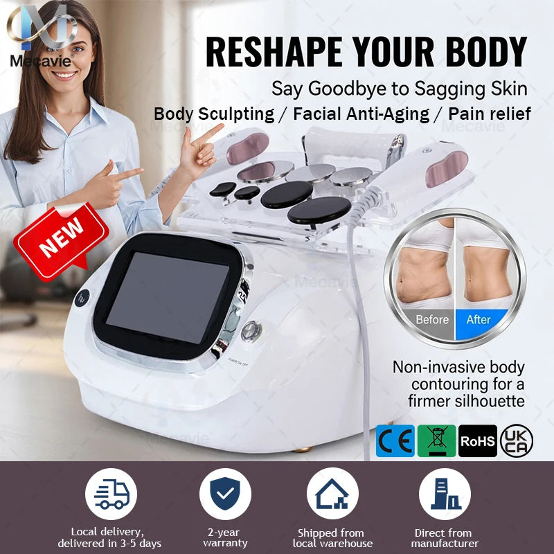 448KHz High RF Body Sculpting Facial Anti Aging Machine 500W Deep Heat Therapy Fat Reduction Skin Tightening Pain Recovery Non