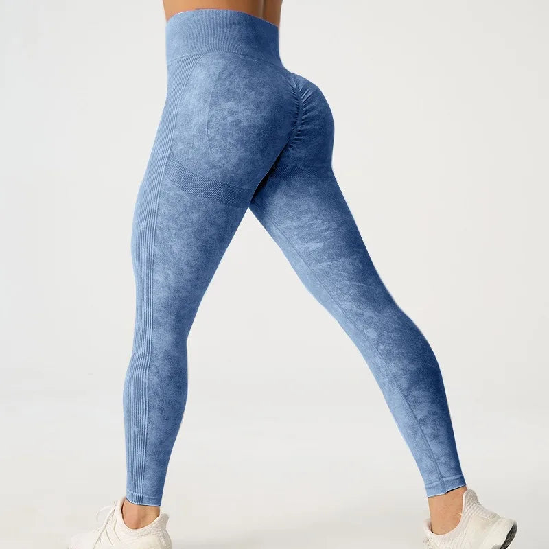 Women Seamless High Waist Yoga Leggings Tummy Control Breathable
