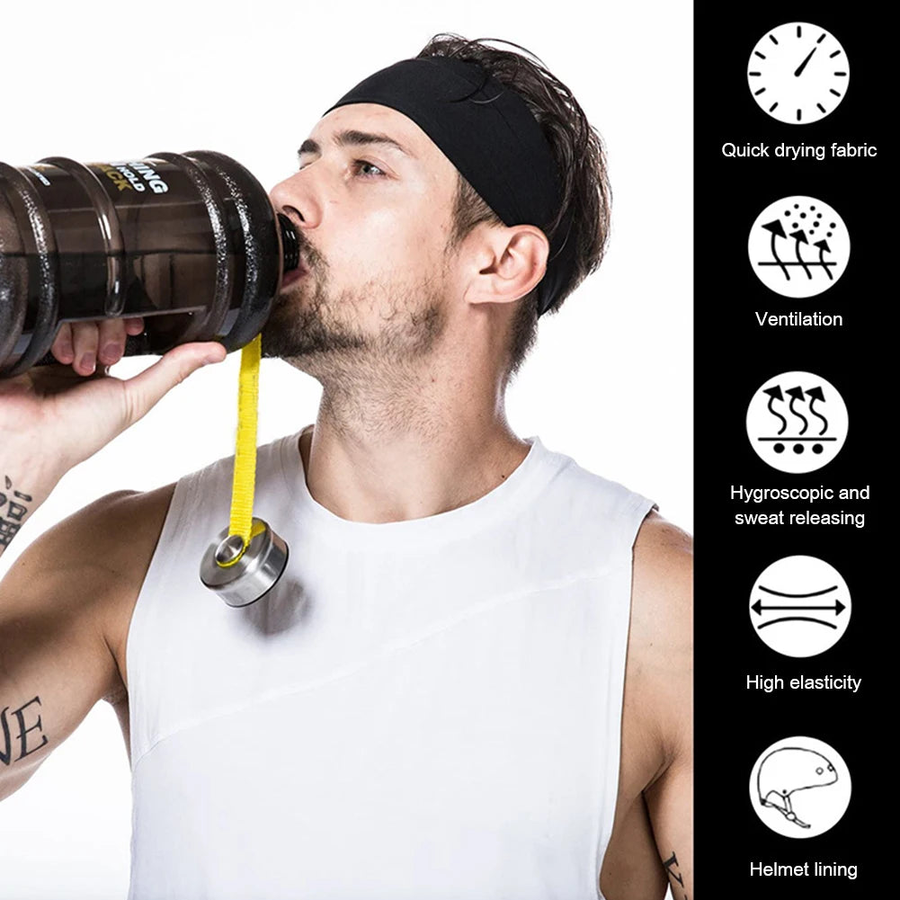 APWIKOGER Sports Headbands for Men and Women Elastic Sweatbands