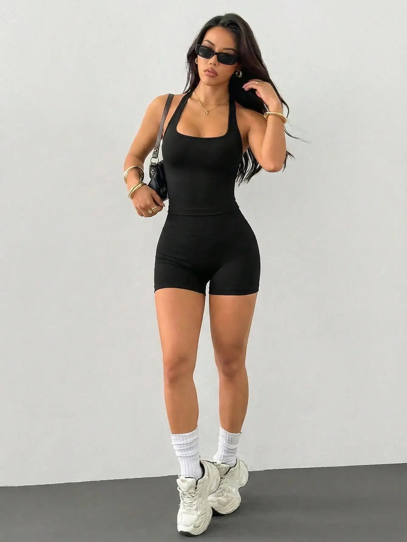 Women's Outdoor Sports Set Tank Top And Shorts Lightweight Breathable