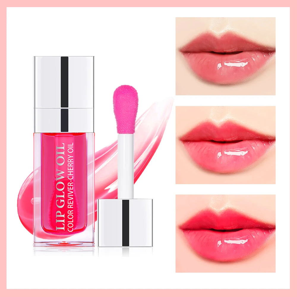 Lakerain Moisturizing Lip Glow Oil Plumper Tint Lip Care Serum