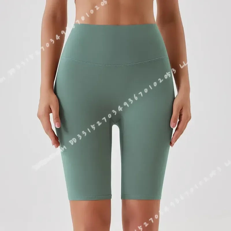 2024 High Waisted Butt Lifting Yoga Shorts Summer Seamless Leggings Outer Wear Tight Cycling Athletic Gym Shorts for Women