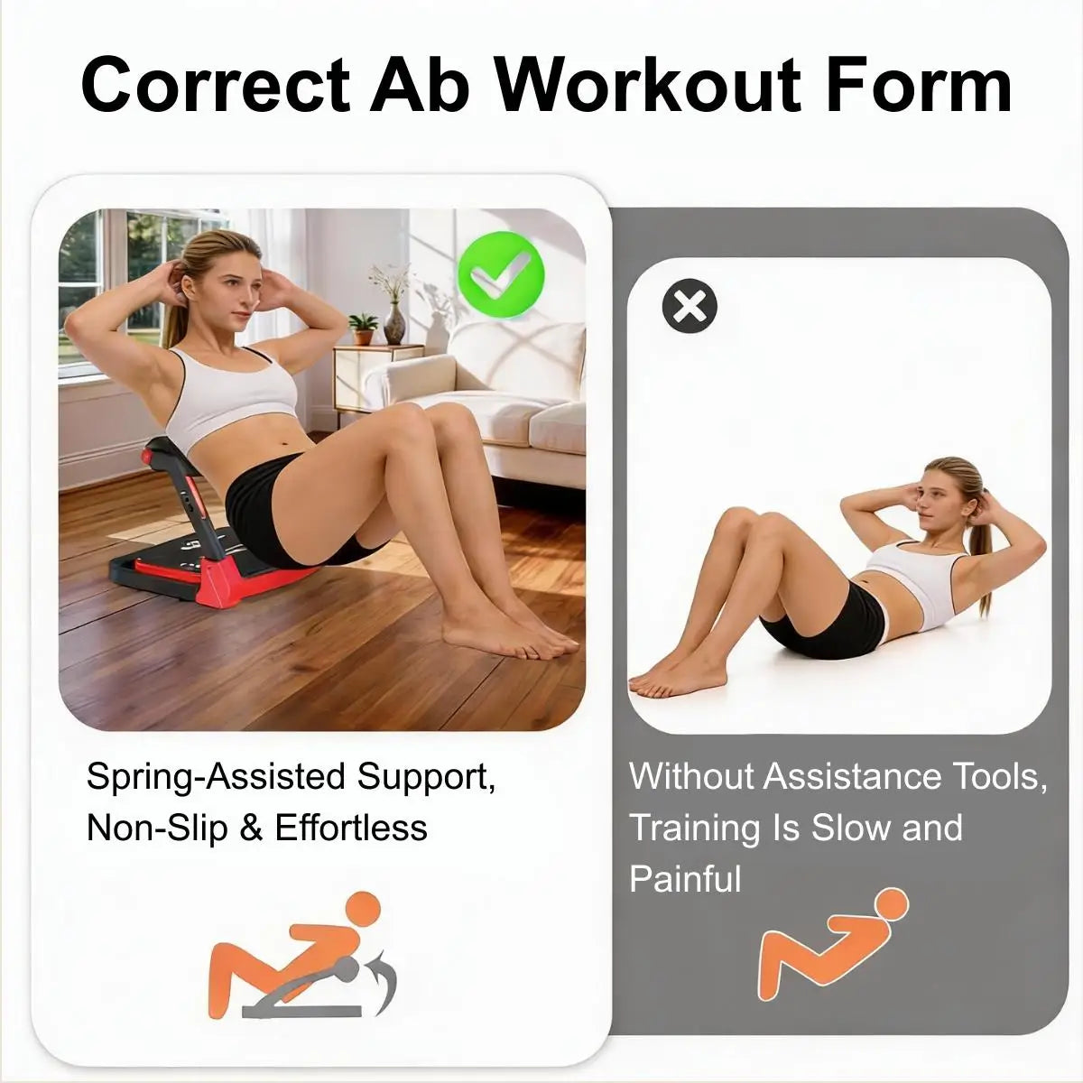 RELIFE Foldable Abdominal Trainer With Three Resistance Levels