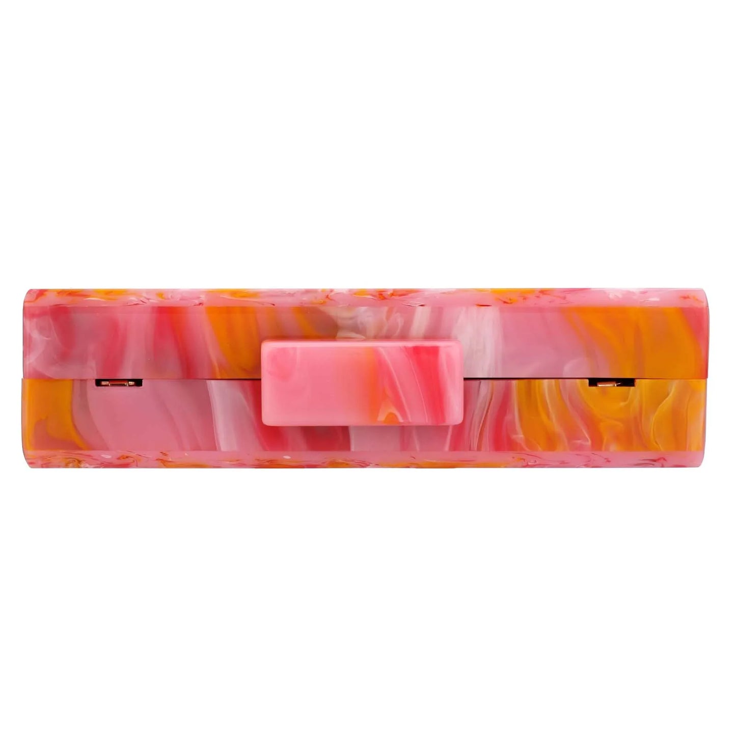 Marble Acrylic Box Clutch Handbag With Chain For Evening Event