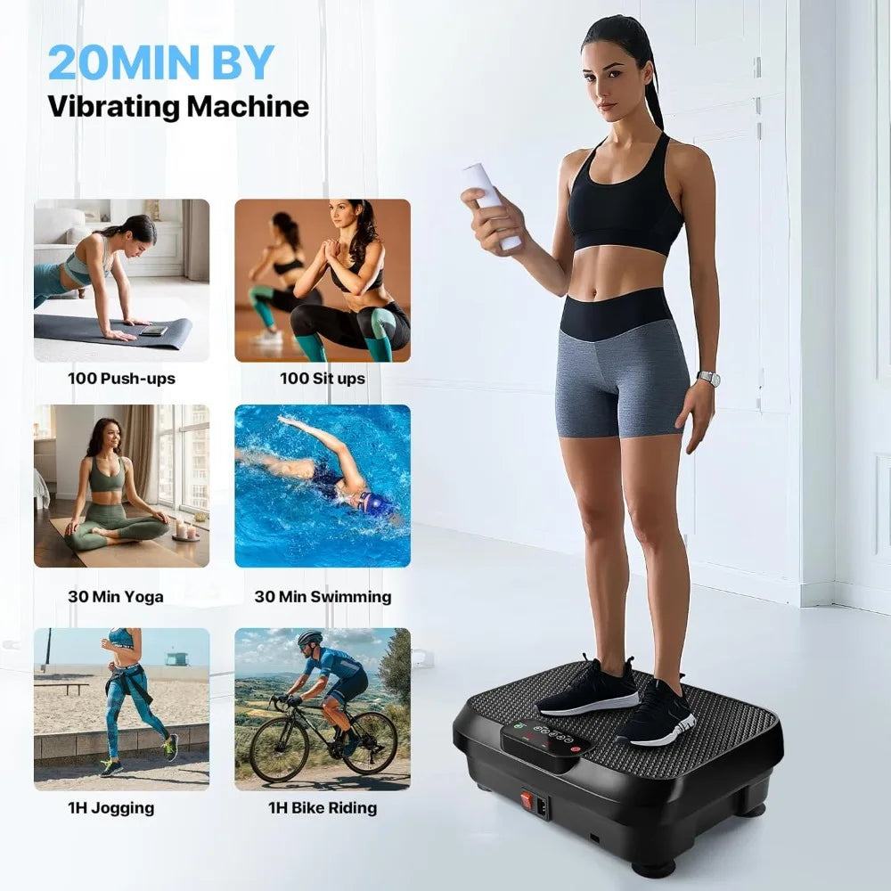 Vibration Plate Exercise Machine for Lymphatic Drainage Weight Loss,Whole Body Workout Vibration Fitness Platform