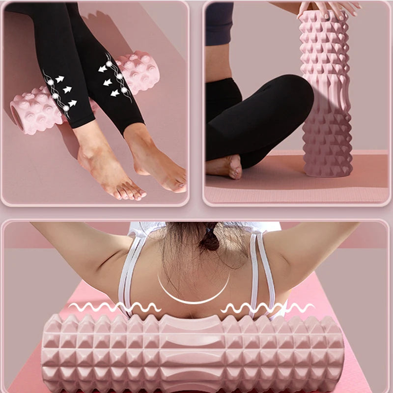 Yoga Foam Roller Massage Block Set Deep Tissue Relief