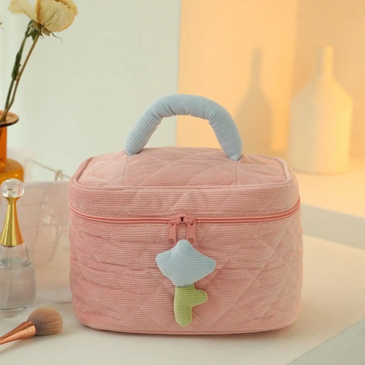 Corduroy Makeup Bag Niche Handheld Toiletry Organizer