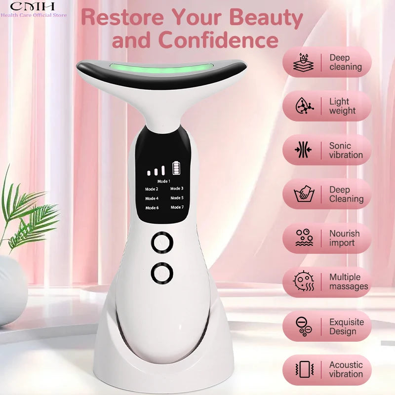 CMH Neck Beauty Device 7 Modes LED Therapy Microcurrent