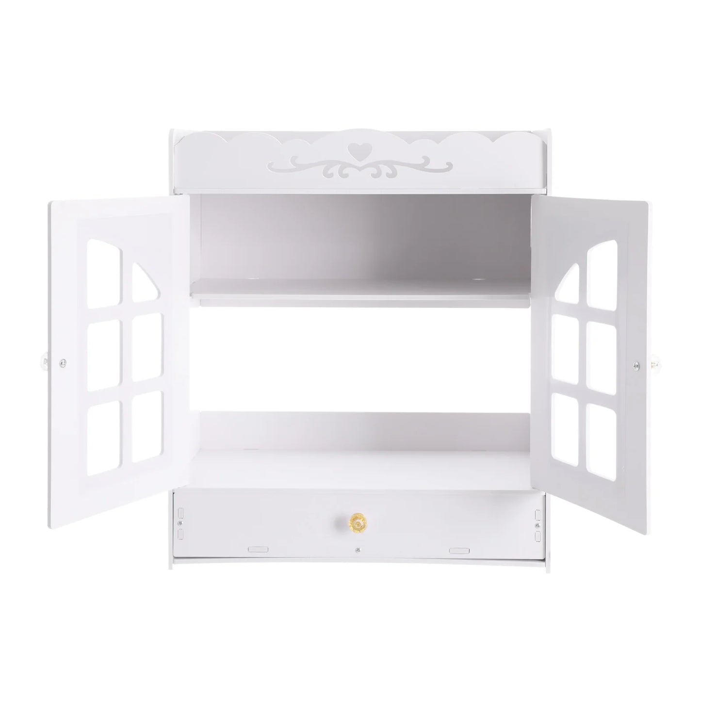 Wall Mounted Bathroom Organizer No Drill Large Capacity Multi-tier Shelf for Toiletries Cosmetics