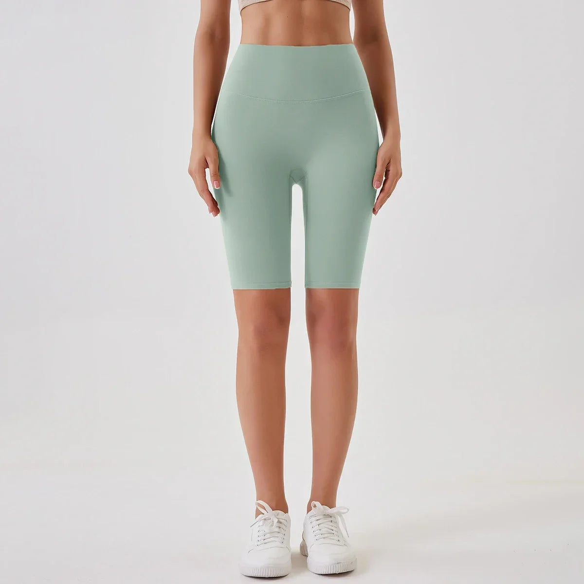 2024 High Waisted Butt Lifting Yoga Shorts Summer Seamless Leggings Outer Wear Tight Cycling Athletic Gym Shorts for Women