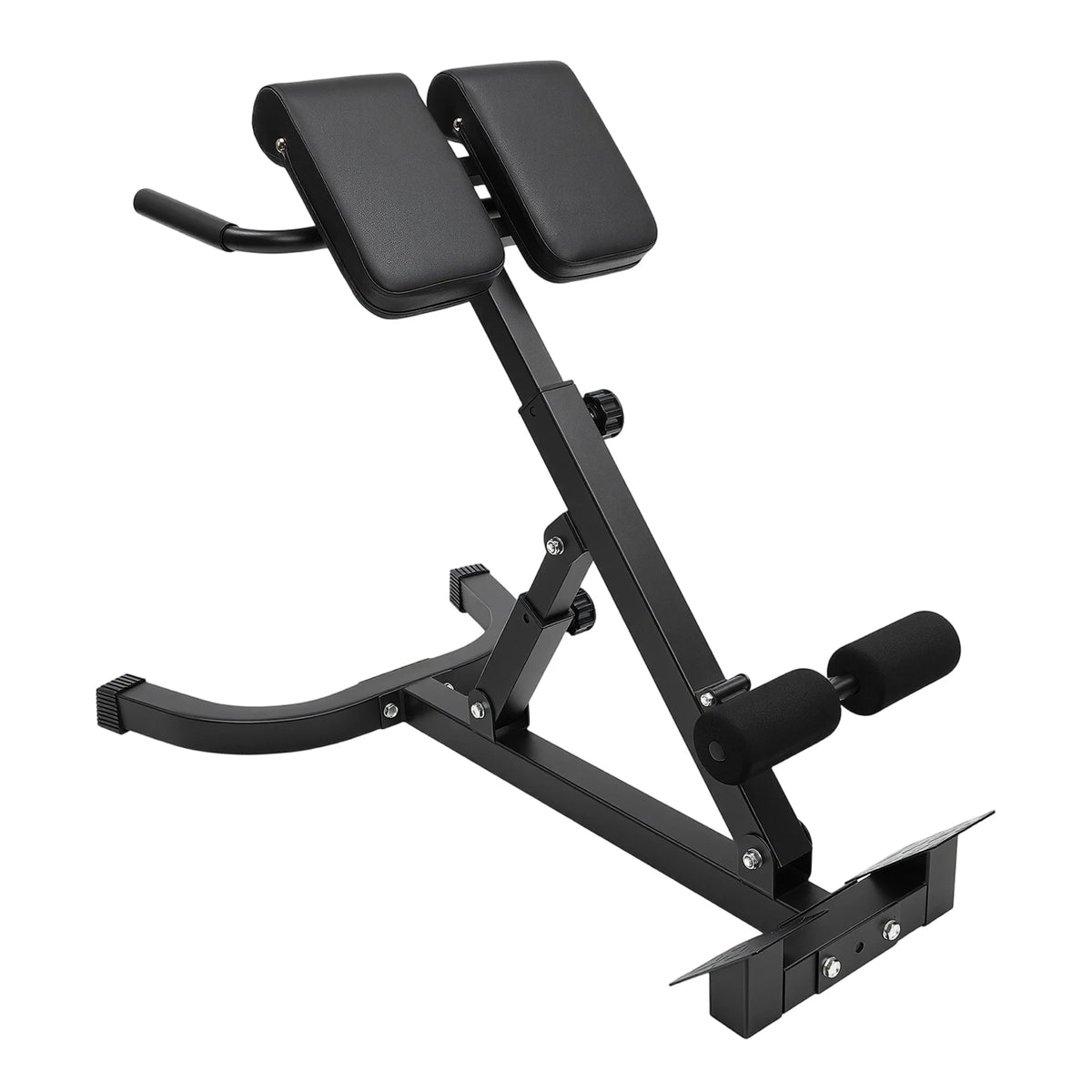 Adjustable Hyperextension Bench With Anti-Slip Pedals For Home Gym