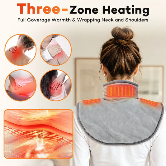 USB Heated Neck And Shoulder Wrap With Three Heat Settings