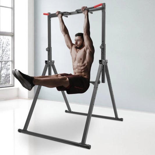 Powerful Tower Pull Up Bar Dip Station For Home Gym