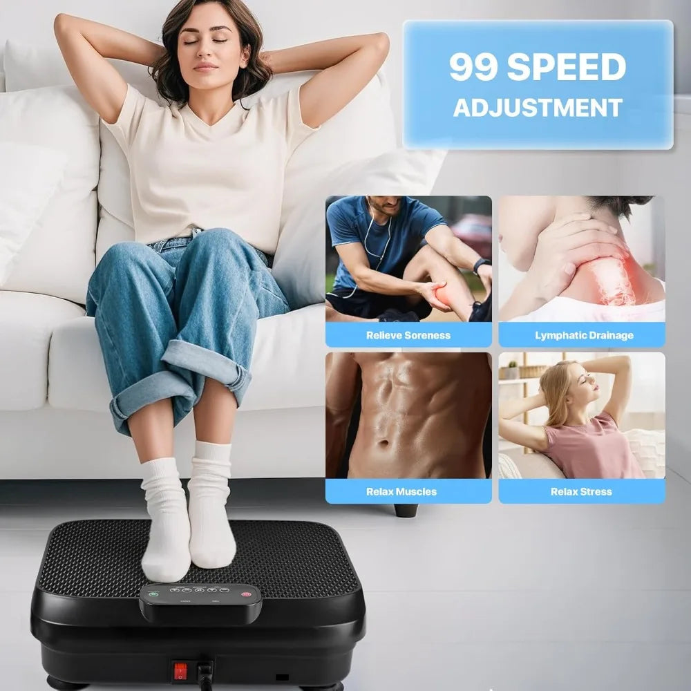 Vibration Plate Exercise Machine for Lymphatic Drainage Weight Loss,Whole Body Workout Vibration Fitness Platform