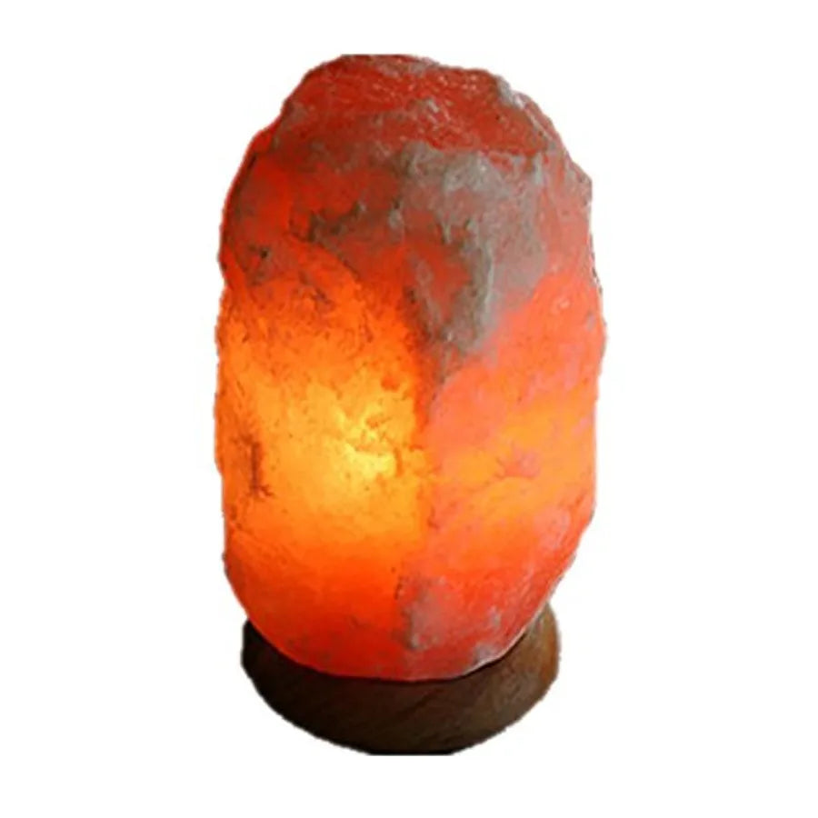 Natural Himalayan Salt Lamp with On/Off Cord and Wooden Base Hand-Carved Pink Rock Salt Lamp for Home, Office and Relaxation Sp