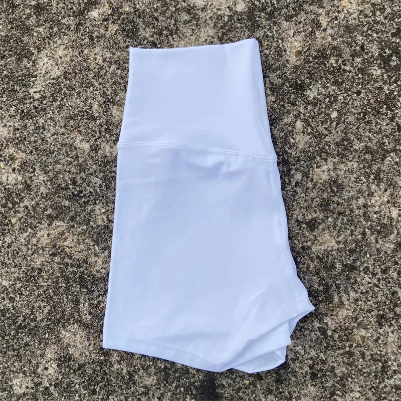 Solid Color Women Fitness Sport Shorts High Waist Athletic Yoga Short Leg Cycling Comprehensive Training Jogging Squat