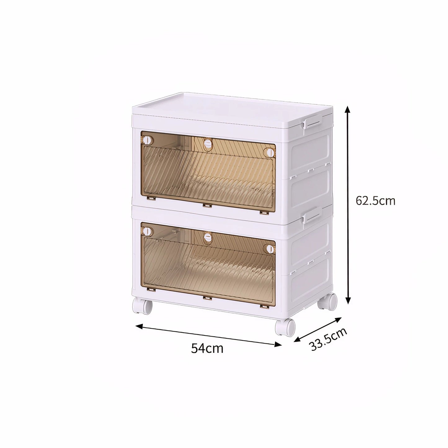 1/2/3/4/5 Layer Folding Storage Cabinet Storages Cabinet Waterproof Dustproof With Swivel Wheel Kitchen Bedroom Living Room