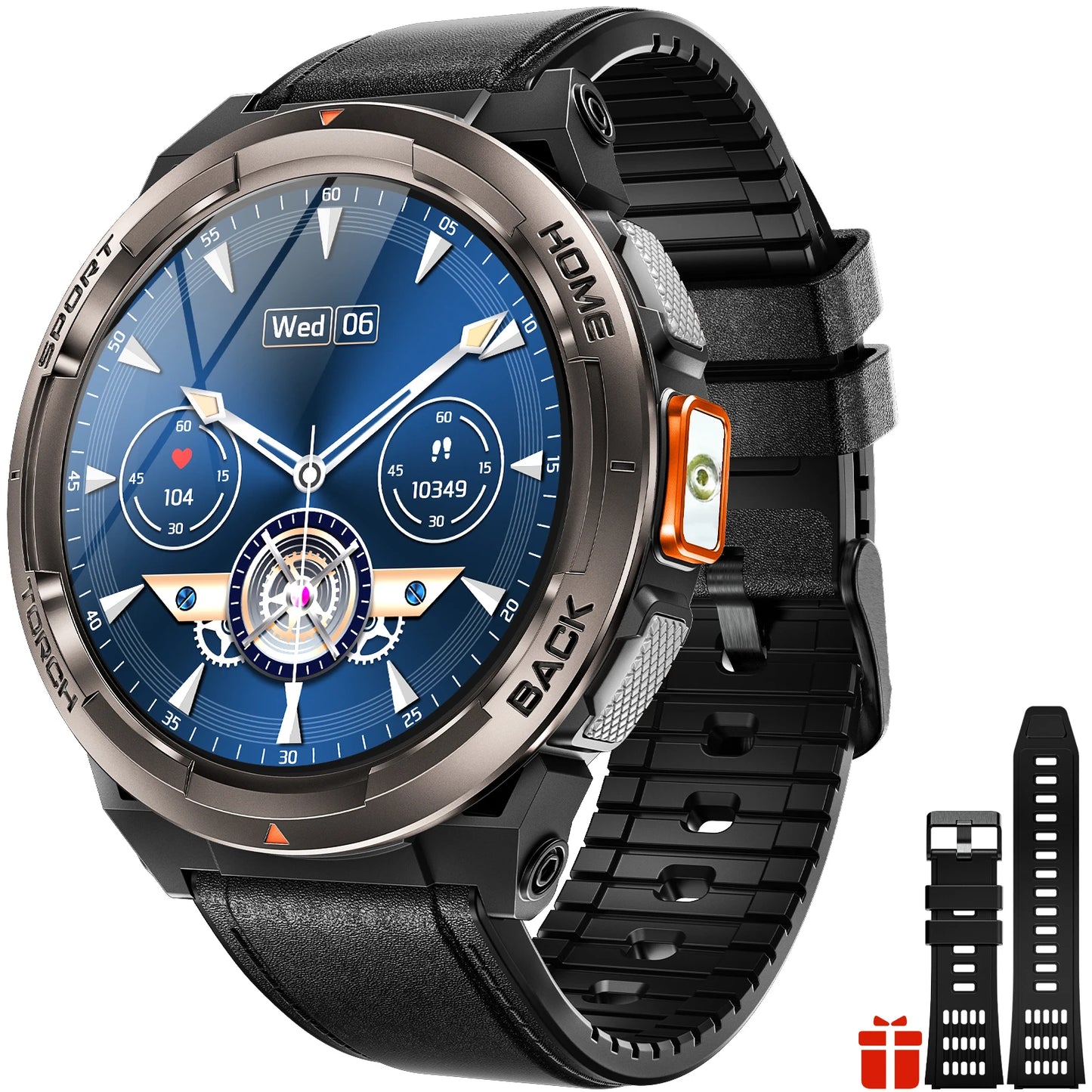 EIGIIS KE5 Smart Watch 3ATM Waterproof Compass Altitude Barometer Flashlight