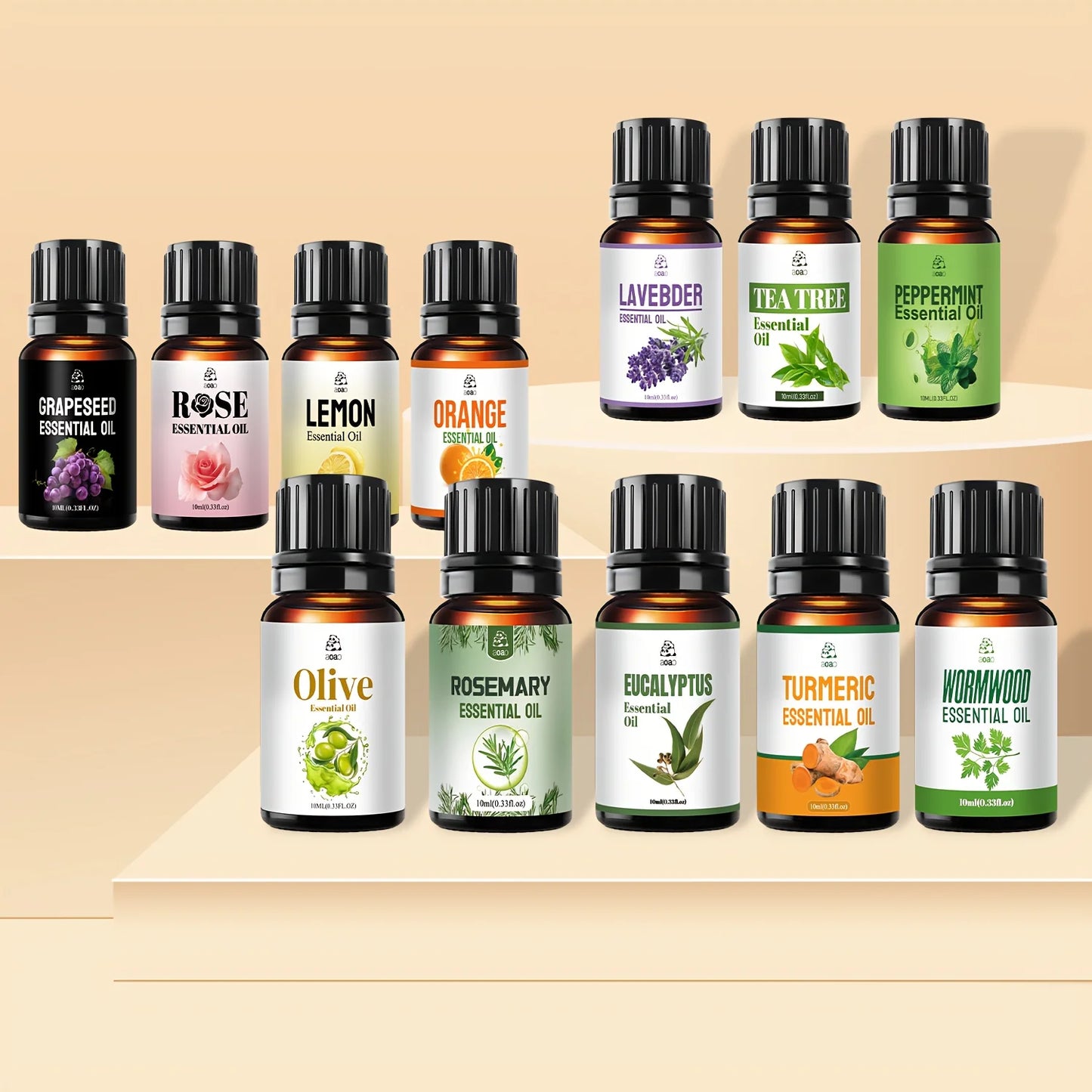 Aoao 12 Piece Skin Care Essential Oil Set For Facial