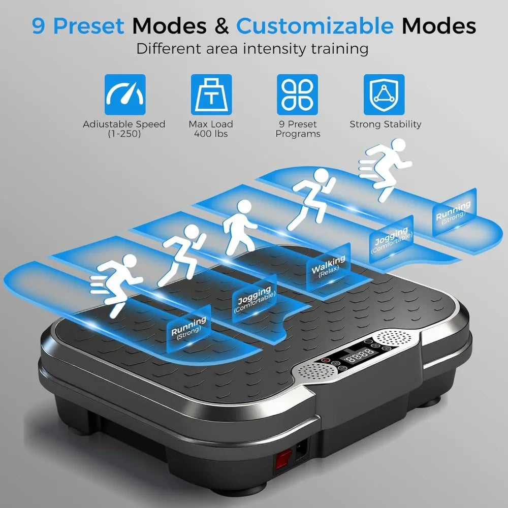 AoraPulse Vibration Plate Exercise Machine, Vibration Plate for Lymphatic Drainage Weight Loss