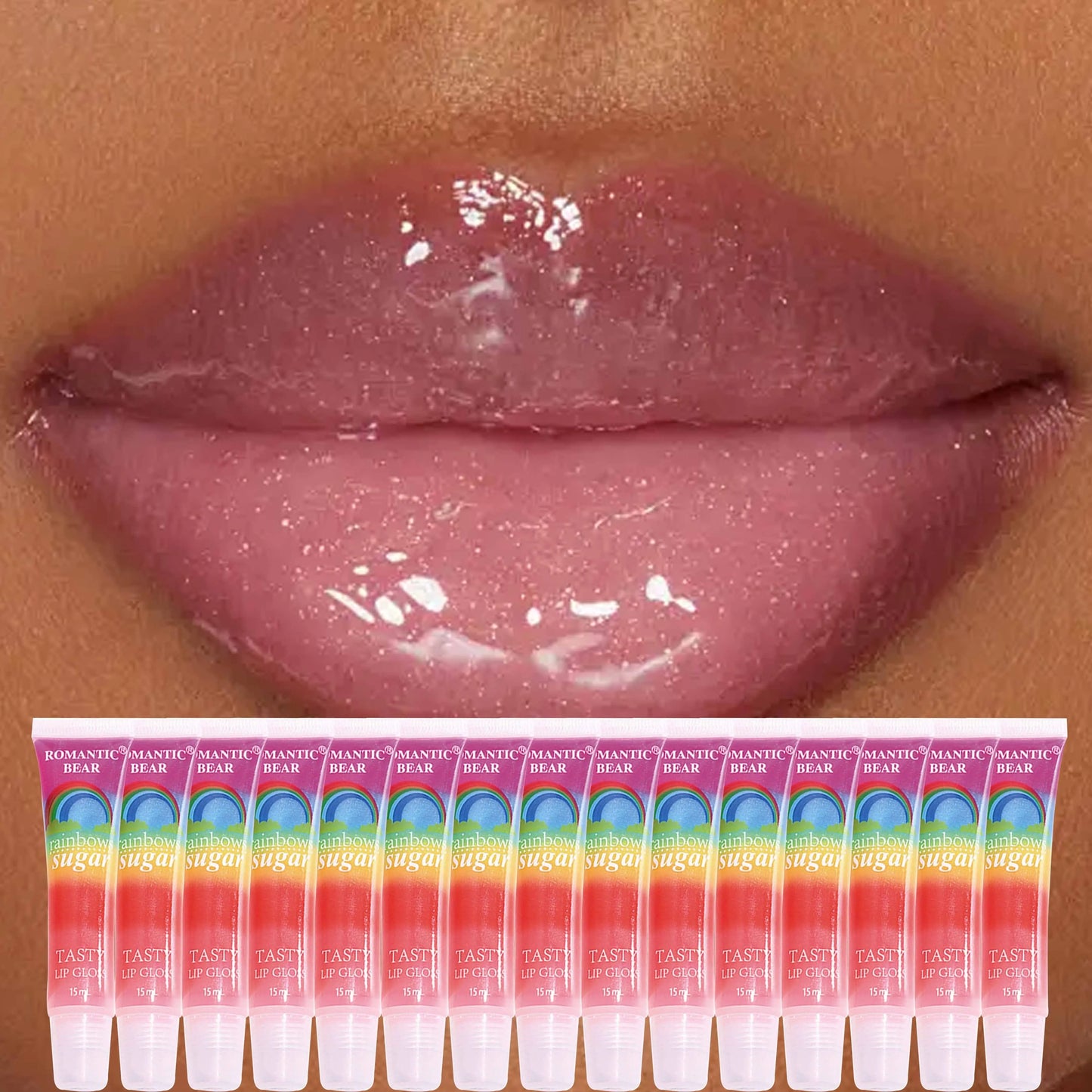 Lip Gloss Set 15 Piece Glitter Hydrating Moisturizing