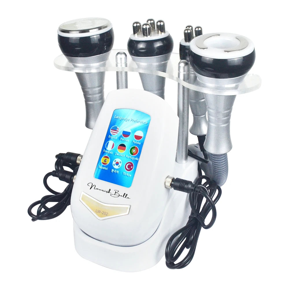 4 IN 1 40K Cavitation Ultrasonic Body Slimming Machine  Beauty Device Facial Massager Skin Tighten Face Lifting Vacuum Suction