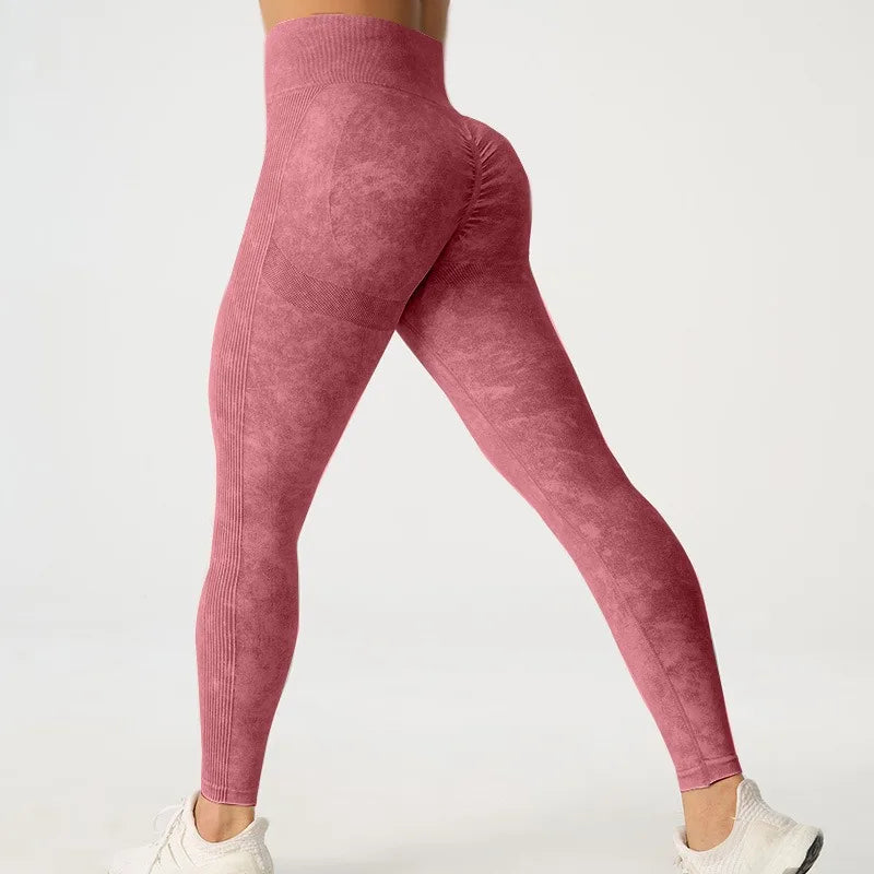 Women Seamless High Waist Yoga Leggings Tummy Control Breathable