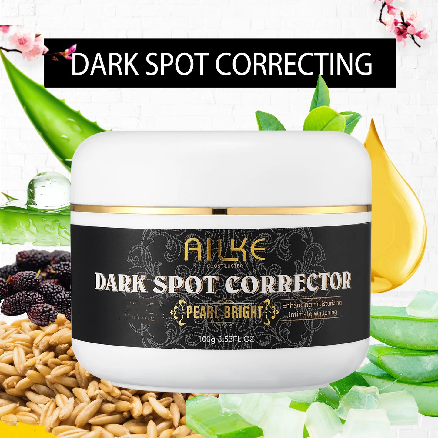 AILKE Dark Spots Corrector Pearl Bright Cream, Reduce Hyperpigmentation, Whitening, For Face, Body, Even Skin Tone, 100ml