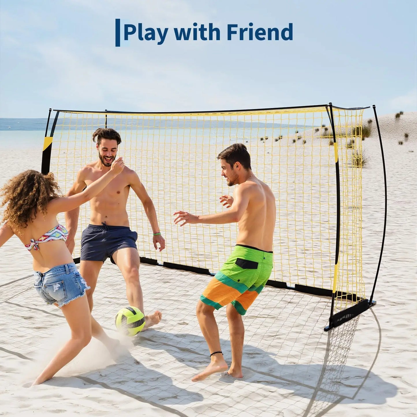 HiMISS Backyard Foldable Metal Frame Soccer Goal With Bag