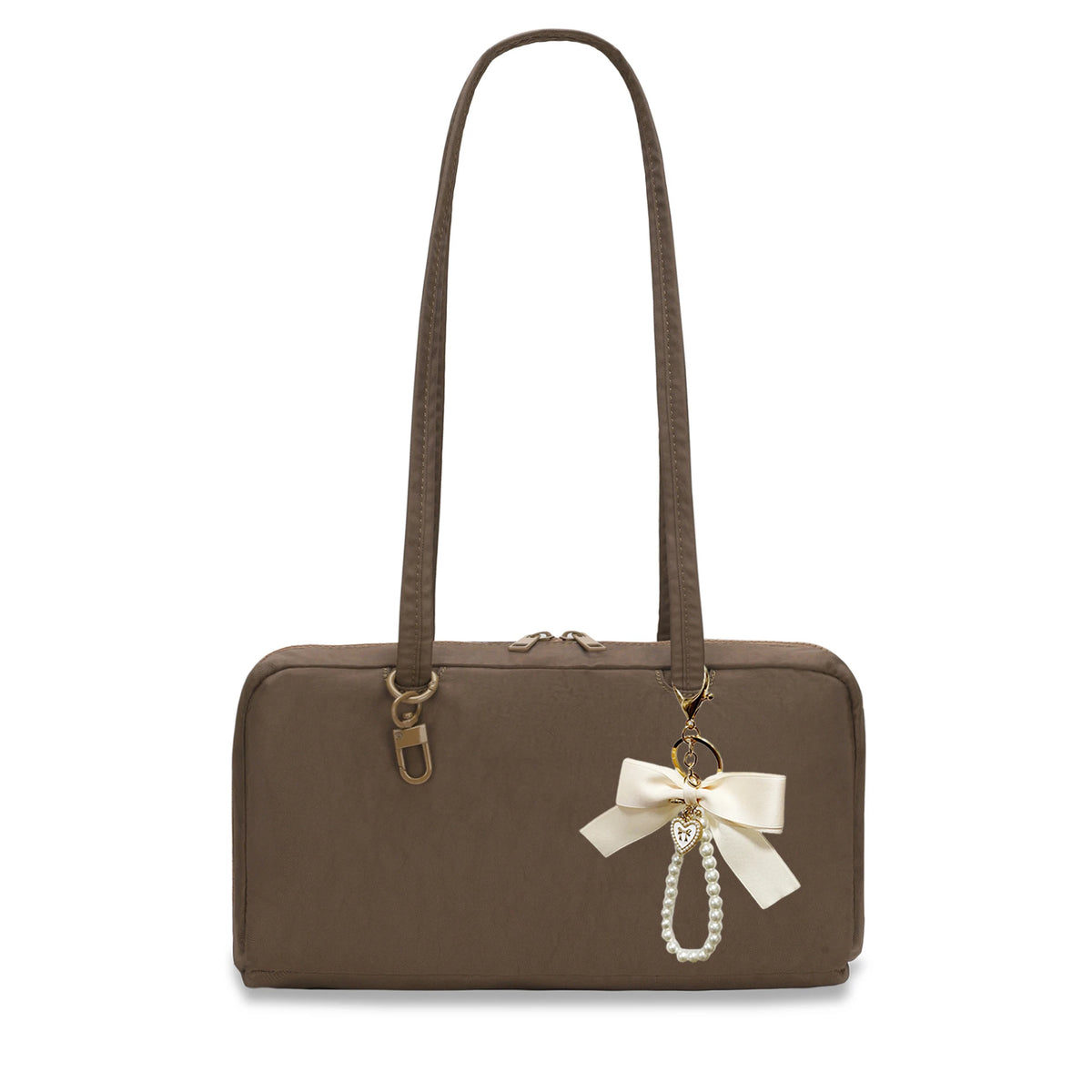 Women's Nylon Slouchy Tote Bag With Zipper Closure