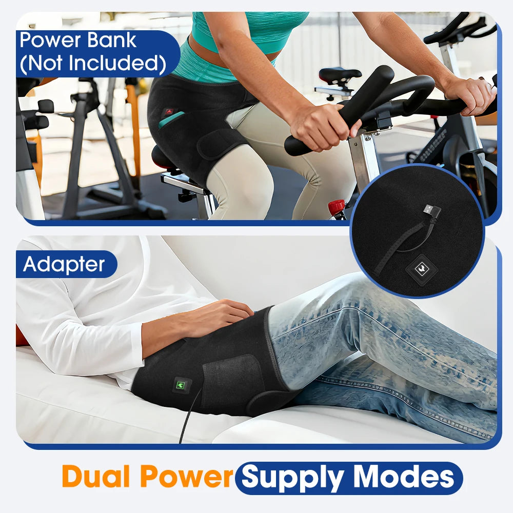 Red Light Heated Hip Brace With Adjustable Support for Recovery