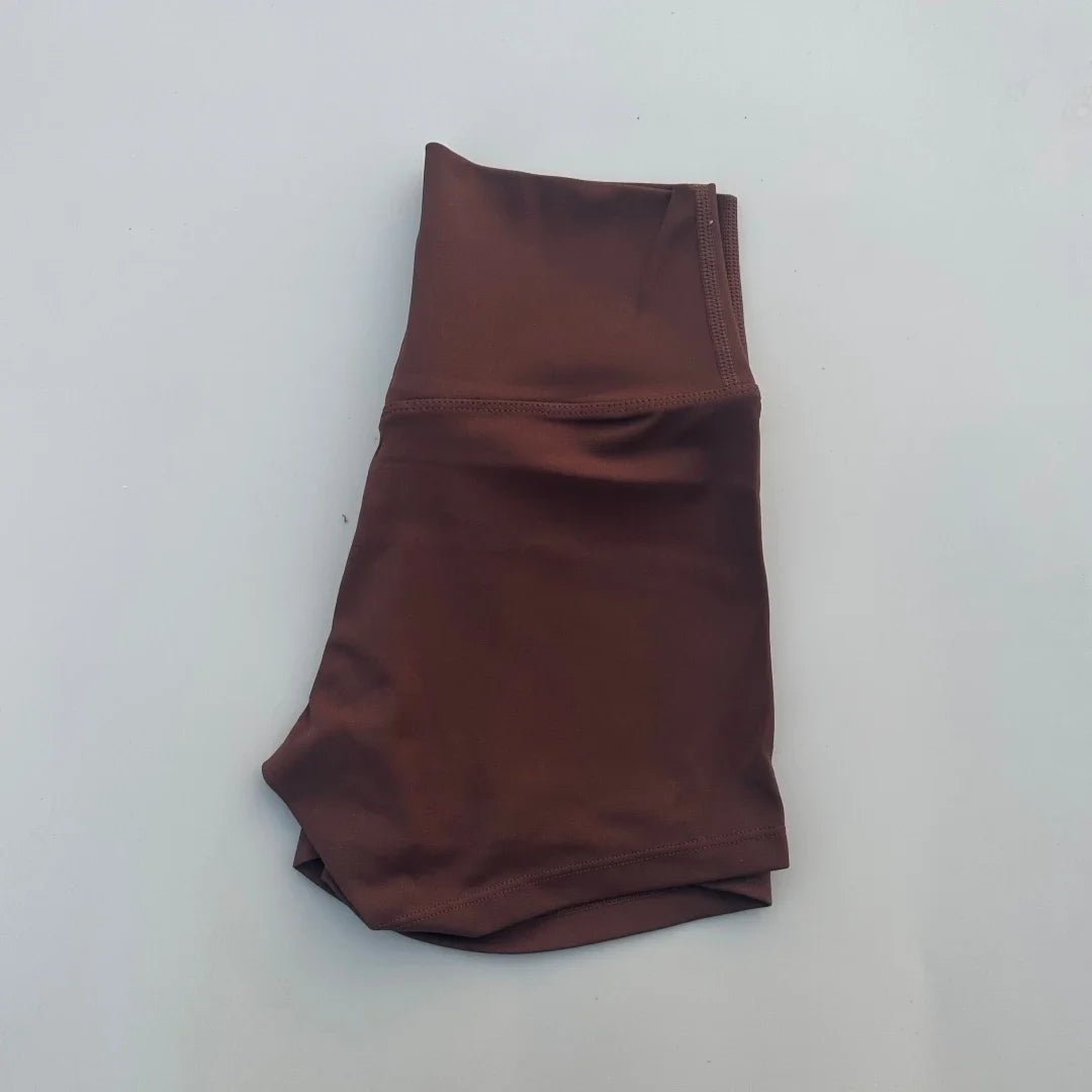 Solid Color Women Fitness Sport Shorts High Waist Athletic Yoga Short Leg Cycling Comprehensive Training Jogging Squat