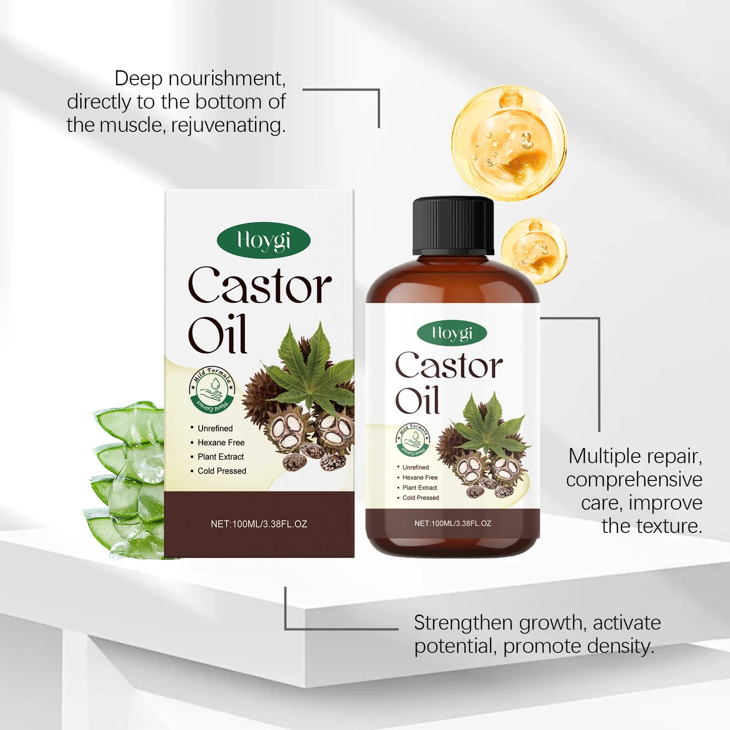 Hoygi Castor Oil Body Care Oil Skin And Hair Nourishment