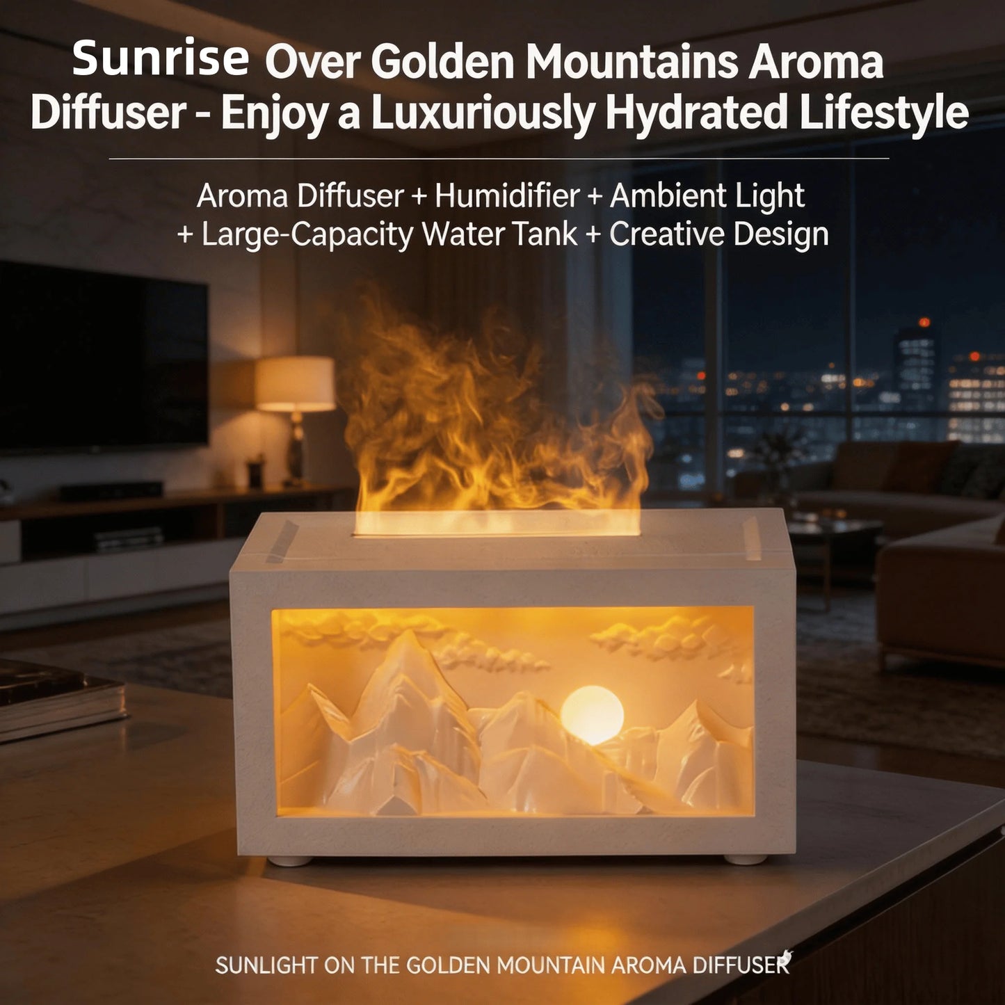 Ultrasonic Aromatherapy Diffuser Humidifier With Timer